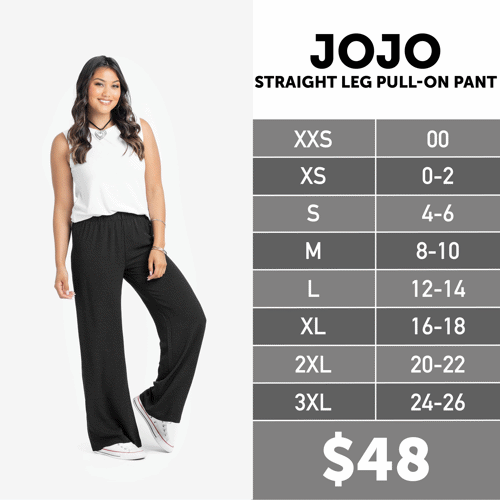 Jojo Size Chart